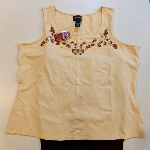 NWT - Elegant beaded design Tank Top - Picture 1 of 6